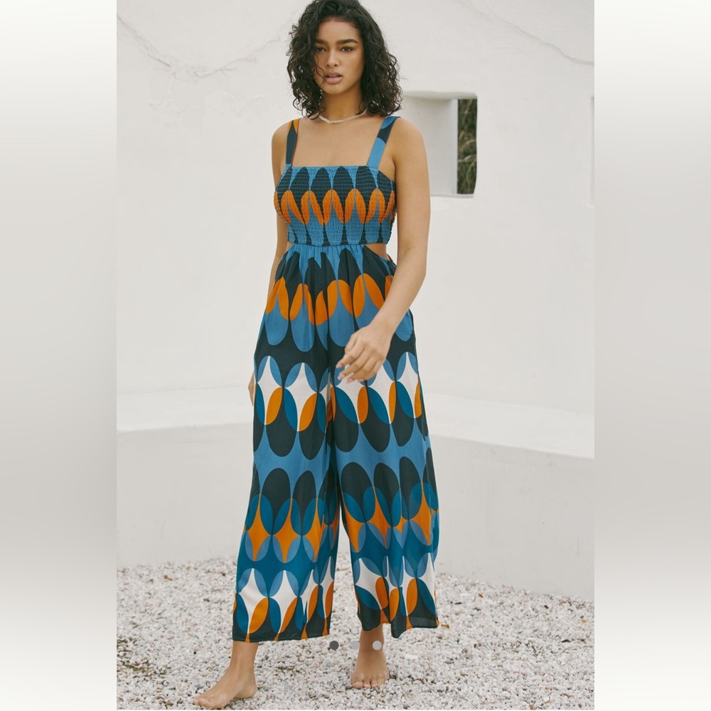 ANTHROPOLOGIE The Piper Bandeau Cutout Jumpsuit